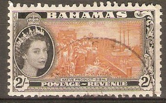 Bahamas 1954 2s Orange-brown & black. SG212.